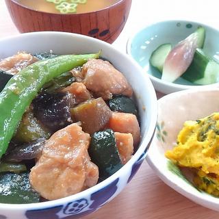 鶏肉といろいろ野菜の味噌炒め丼(カフェ・ド・ラパン )