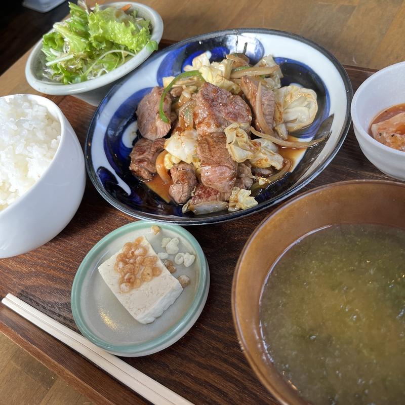 ラム野菜炒め定食(一福 （ひとふく）)