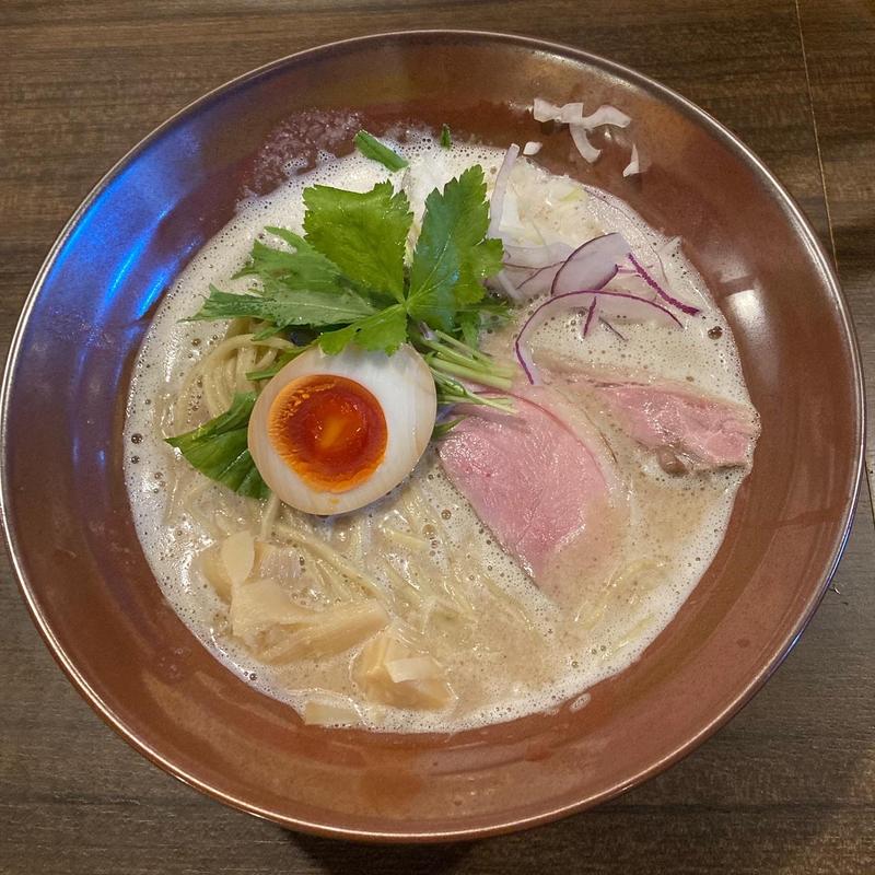 濃厚鴨白湯塩らぁめん(自家製麺 鴨と煮干)