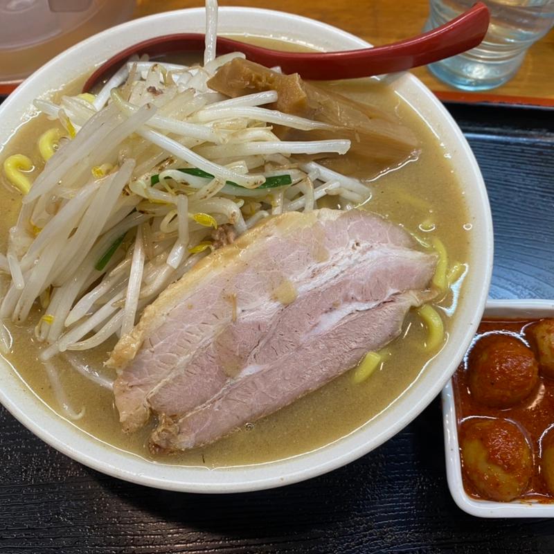 味噌ラーメン+チンピラ玉子(味噌麺処 花道 （みそめんどころ はなみち）)