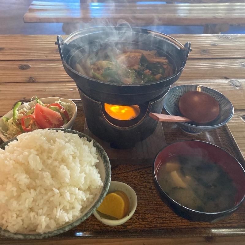 もつ鍋定食ライス大盛(おかた茶屋 )