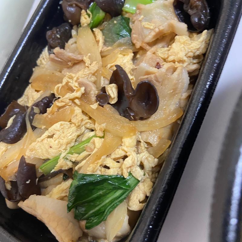 豚肉と木耳の玉子炒め(大阪王将 本八幡店)