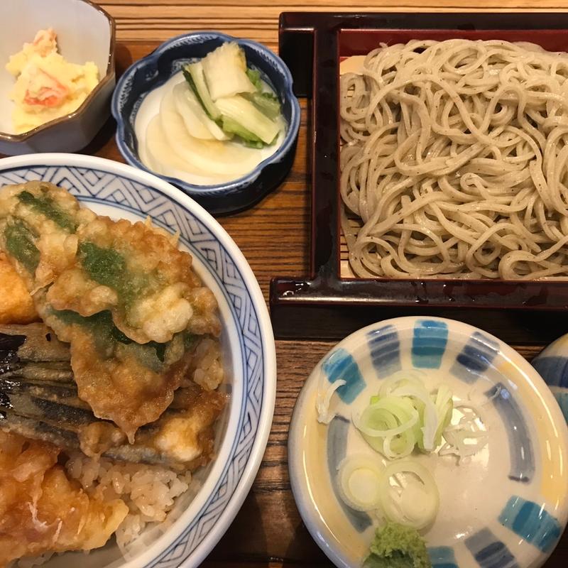 天丼セット(そば処 甚五郎)
