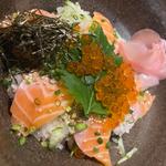 サーモンいくら丼(鰶(ぎょさい))