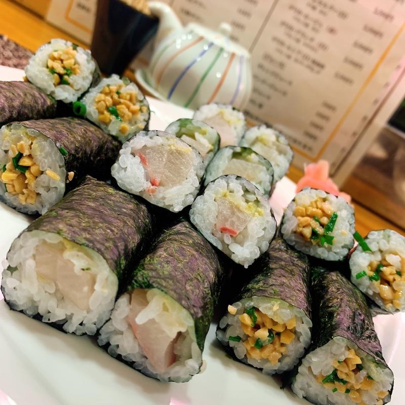 長崎鉄火巻、納豆巻(のぼり寿司 )