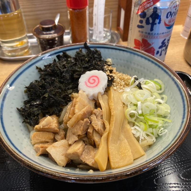 まぜそば　並盛(自家製麺 三竹寿 大街道店)