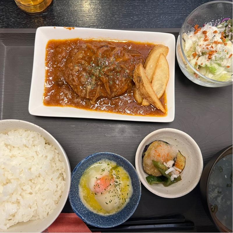 煮込ハンバーグ定食(酒処 越後の海侍 （えちごのうみざむらい）)