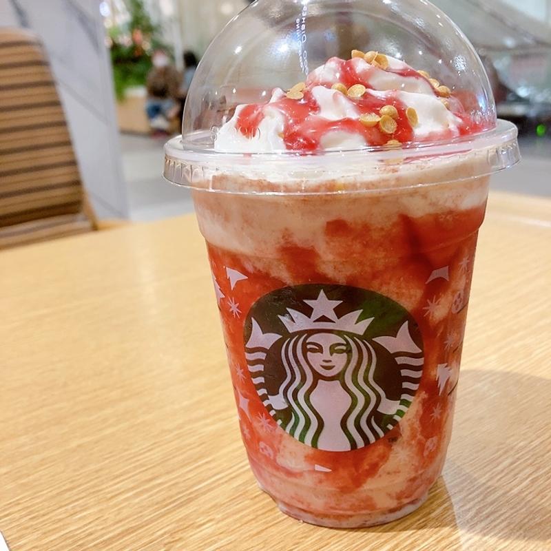 ストロベリーベルベットブラウニーフラペチーノ(スターバックス コーヒー 広島 蔦屋書店)