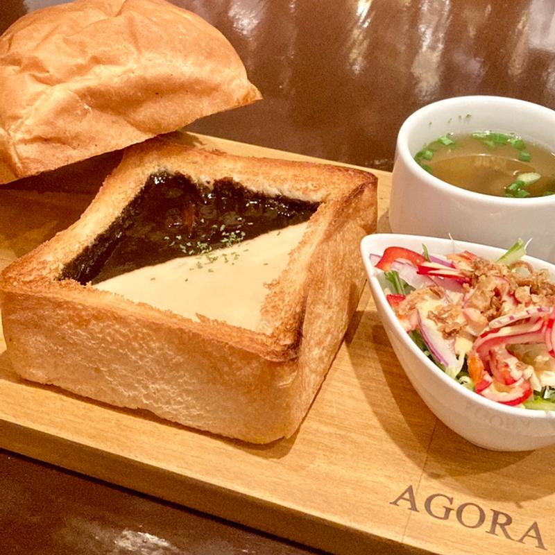 あいがけカレー(白いカレー、マサラ黒カレー)(agora 西田辺)