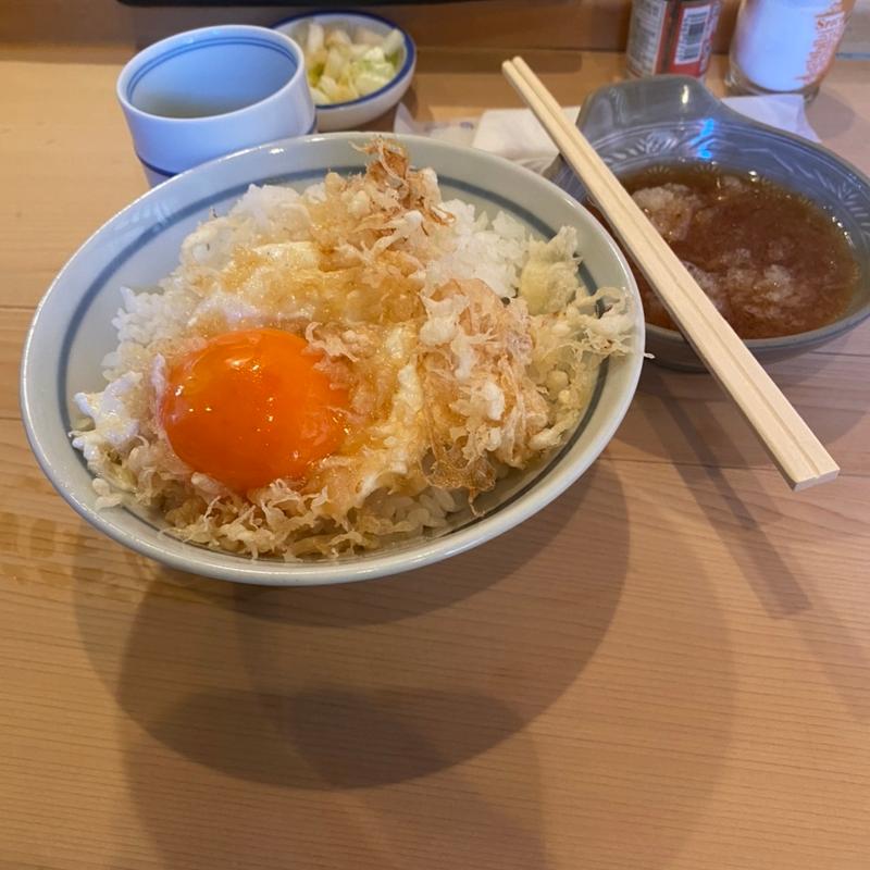 天ぷら定食（卵つき）(天すけ)