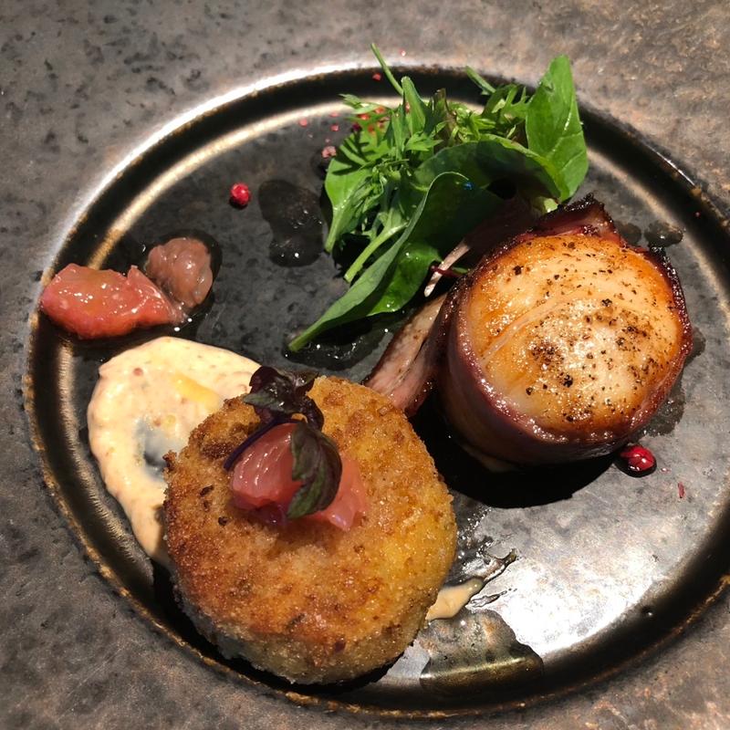 三陸帆立とスノークラブケーキ(アメリカン )