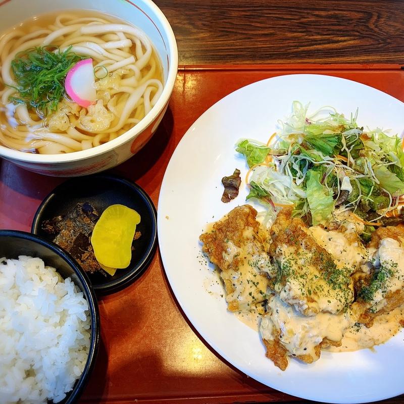 宮崎風チキン南蛮セット(手延べうどん きねや)
