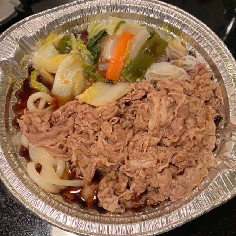 牛すき鍋定食（肉2倍盛）ごはん大盛(すき家 枚方中宮東之町店 )