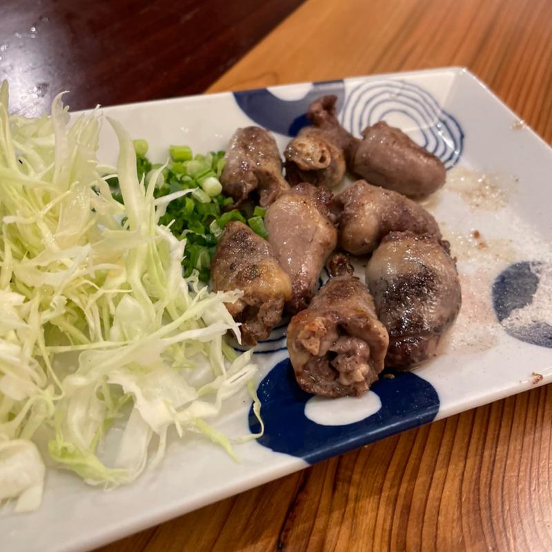 鳥ハツ塩焼き(広島お好み焼き鉄板焼き泰平)