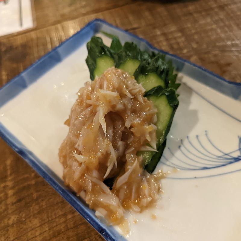 サメ軟骨の梅肉和え(左利き)