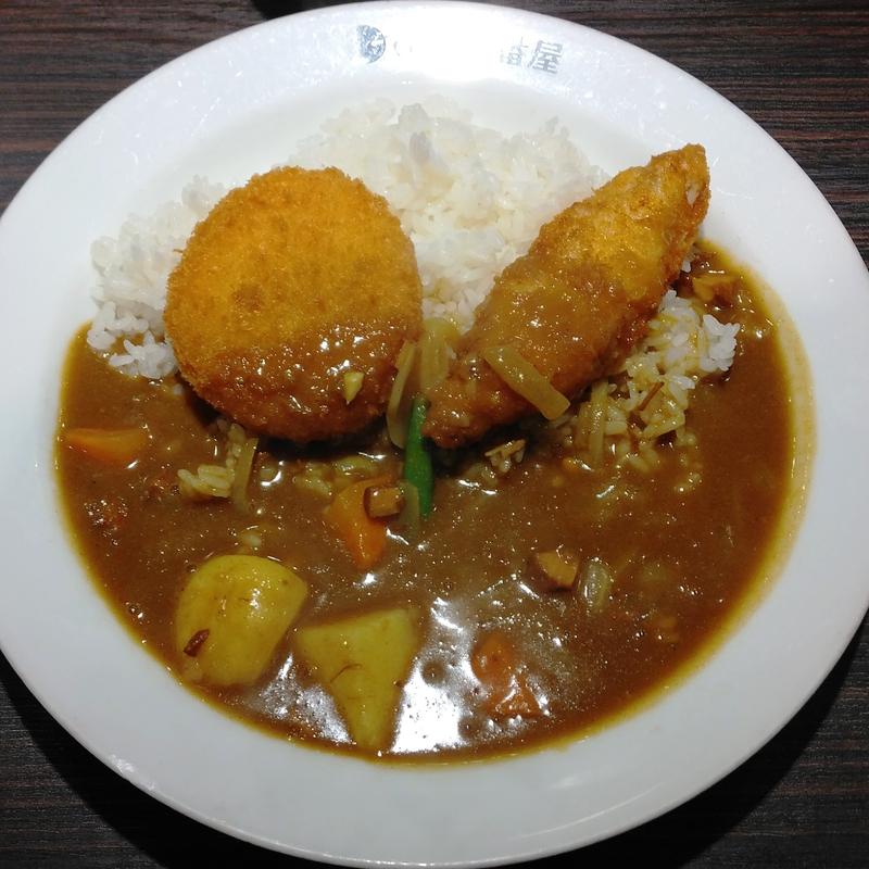 やさいカレー＋ハーフクリームコロッケ＋ハーフフィッシュフライ(CoCo壱番屋 仙台サンモール一番町店 （ココイチバンヤ）)