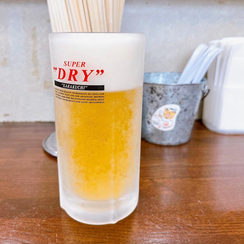 生ビール(アサヒ)中ジョッキ(なんつッ亭 本店)