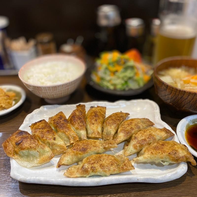 円盤餃子ハーフ+ごはんセット小盛(餃子 照井 福島駅東口店 （ギョウザ テルイ）)