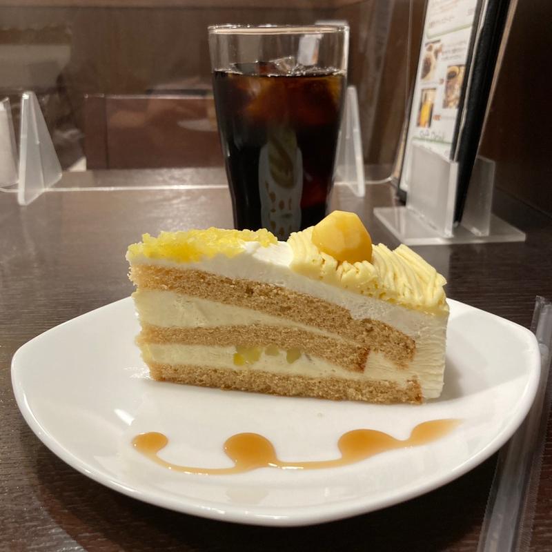 マロンクリームケーキセット(Cafe ひととき)