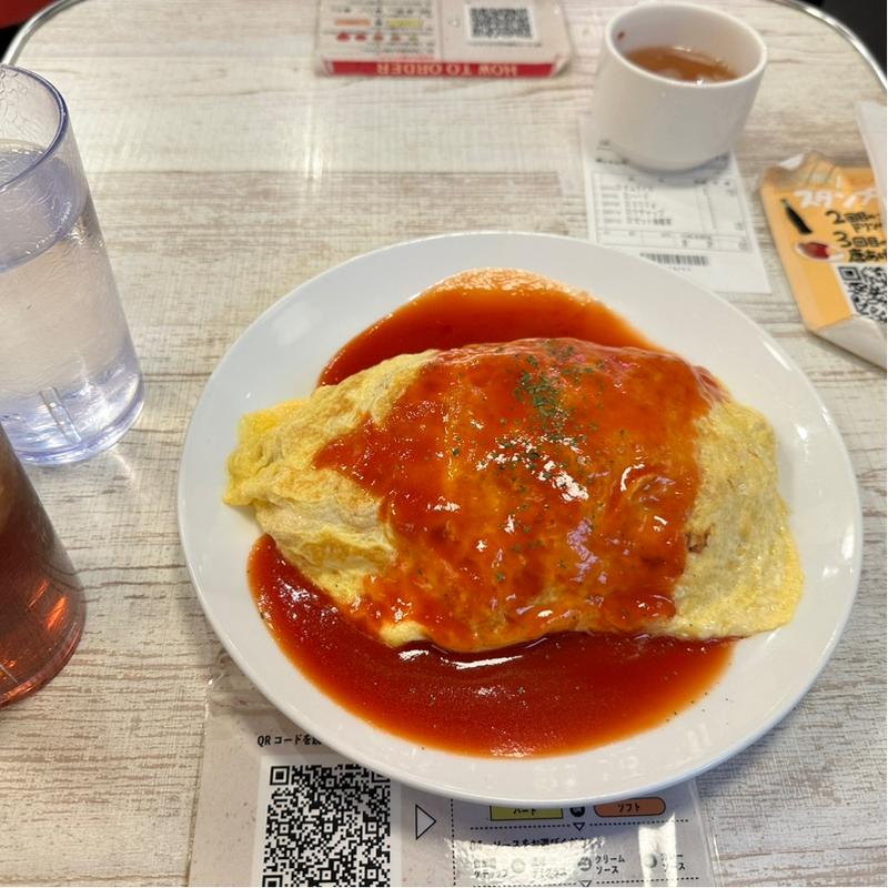 ハードオムライス(ケチャップ)(男のオムライス EGG BOMB 新橋店)