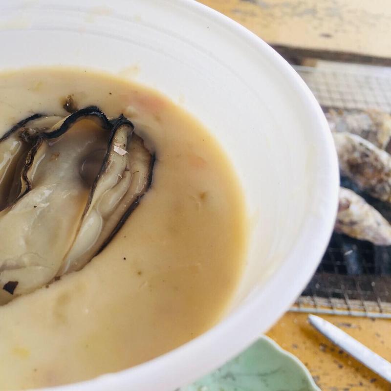 牡蠣チャウダー(マルモ水産 海上かき小屋)