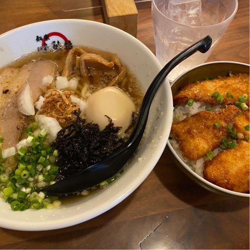 煮干しラーメンとタレカツ丼(麺家 味勲拉)