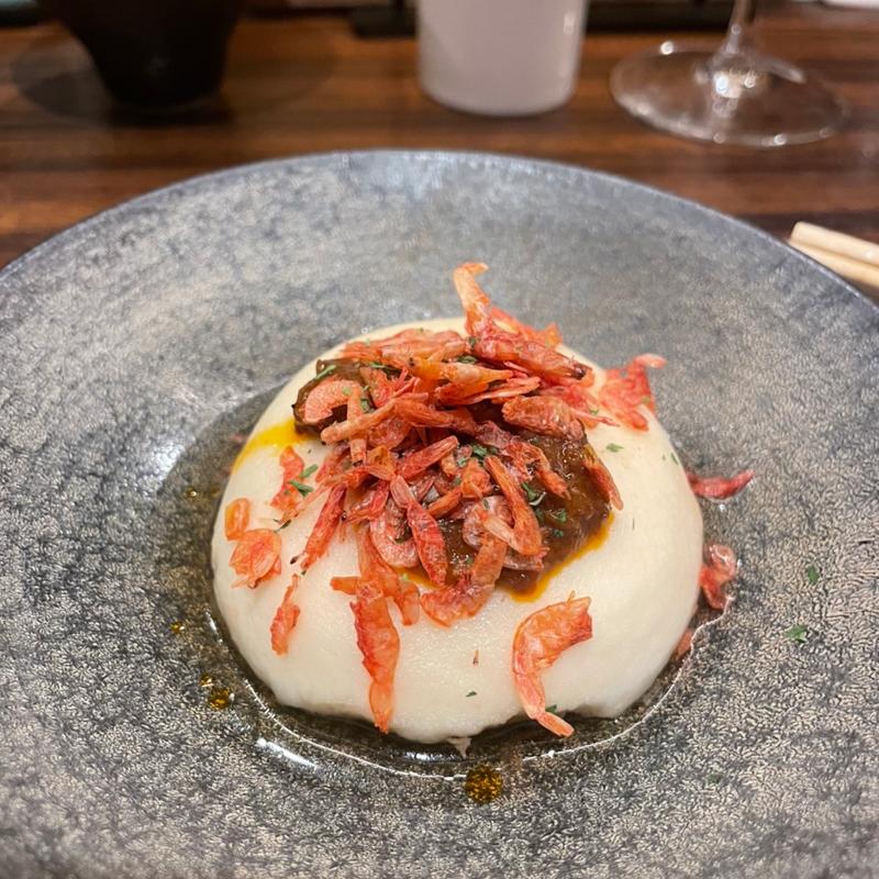 焼きはんぺん(アメリケーヌソース)(焼き鳥とワイン＋ビストロおでん 3B)