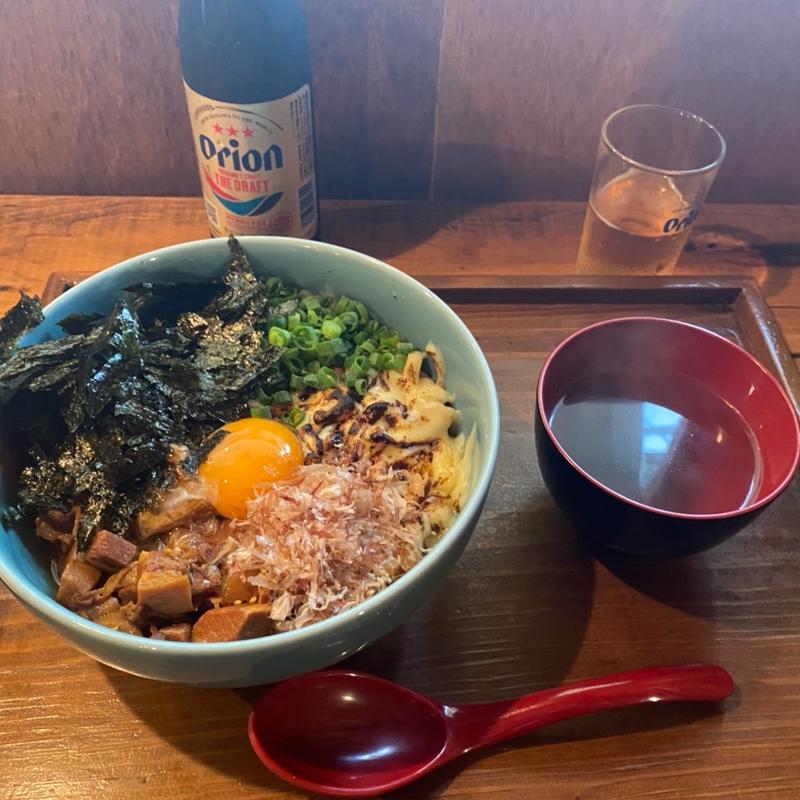 濃厚！釜玉チーズぶっかけ沖縄まぜそば(沖縄そば OKINAWA SOBA EIBUN)