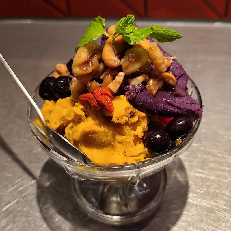 【期間限定】鹿児島産紫いもと、かぼちゃのスイーツポテサラ(渋谷半地下酒場)