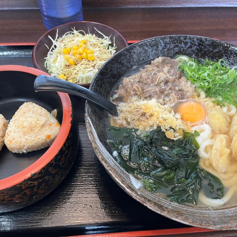 スタミナうどんセット(人力うどん 春日店)