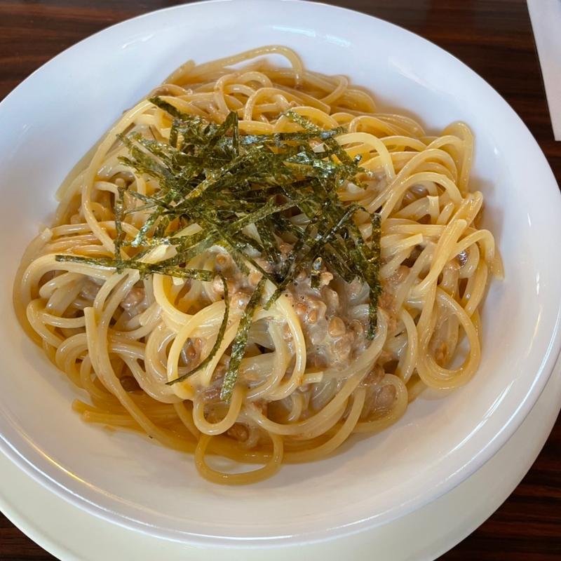納豆パスタ(cafeボアベール)