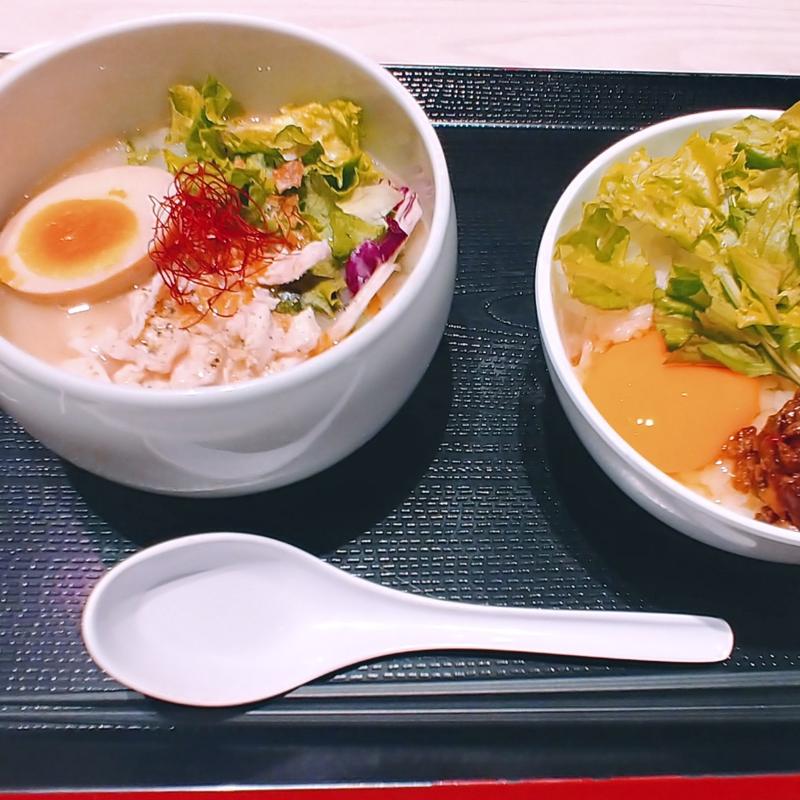 ハーフ塩そば＋贅沢三色丼(自由が丘 蔭山 阿倍野店)