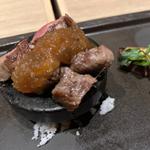 国産牛フィレ肉のステーキと紅天使の塩バター焼き (燦 大阪店 （サン）)