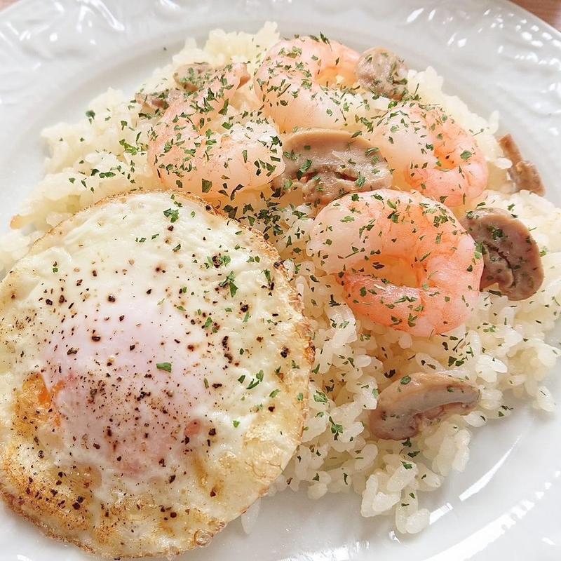 プリプリえびピラフ(ラ・タベルネッタ・アッラ・チヴィテッリーナ)