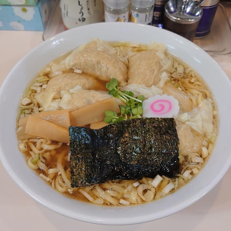 ワンタンメン＋麺大盛り(麺処 大木)