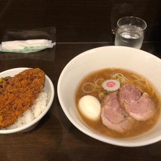 中華そば＋だし味玉子+セットカツ丼(らーめん紬麦 （つむぎ）)