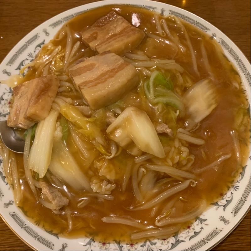 豚角煮かけご飯(温州菜館)