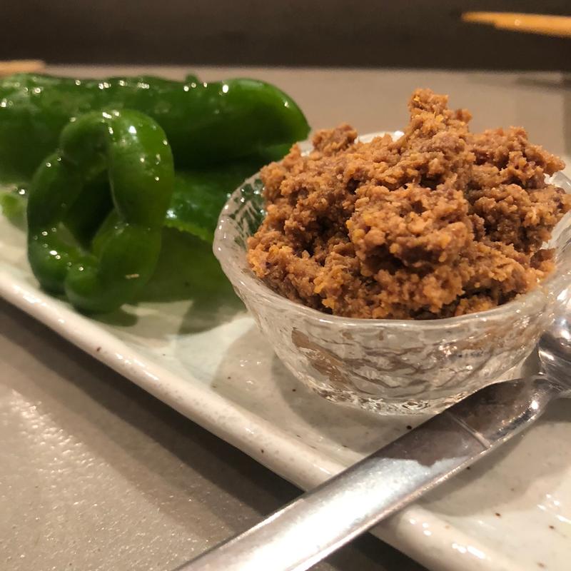 肉みそピーマン(虎ノ門酒場器楽亭+)