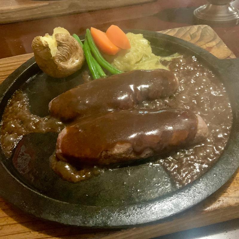 特選牛ハンバーグセット(ジョージ炭焼ハンバーグ＆ステーキ)