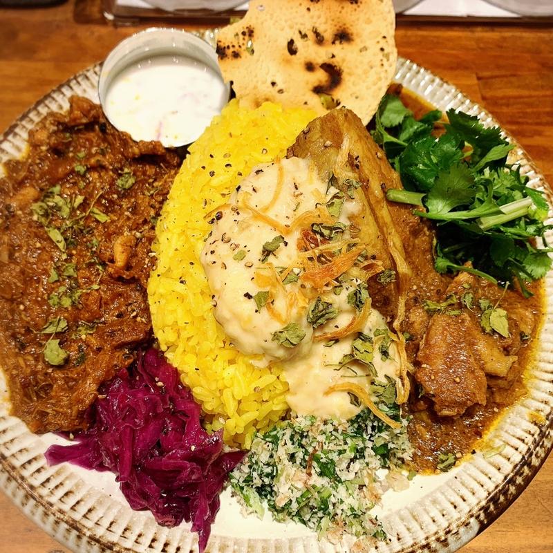 2種あいがけカレー(和平カレー)