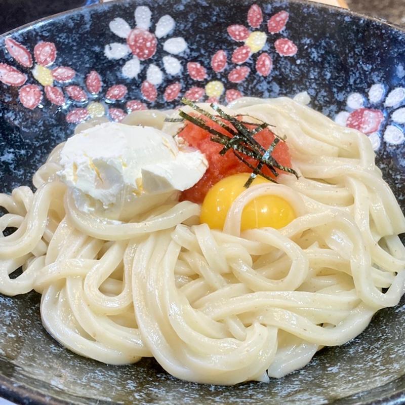 明太チーズ釜玉ちくわ天付(釜ひろ)