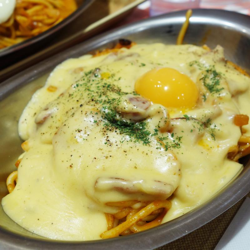 ナポたま(ナポリタンカルボ)小(麺300g)(スパゲッティーのパンチョ 大橋駅ナカ店)