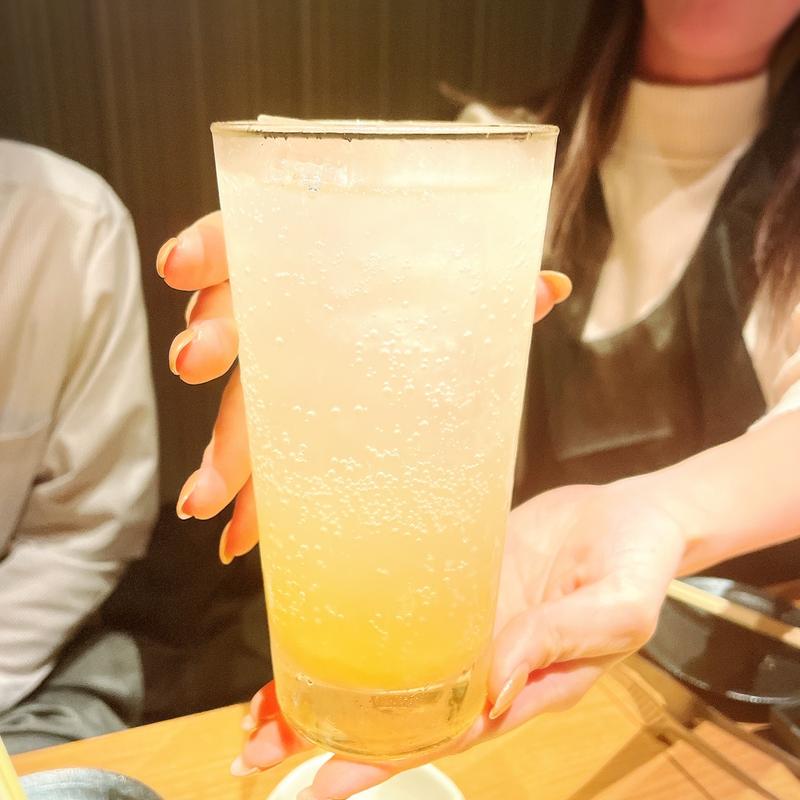 蜂蜜ゆず酢サワー(肉やきとだしと博多うどん中目黒はし田)
