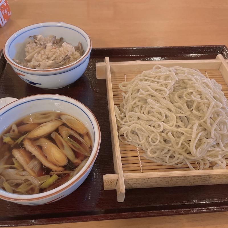 鴨せいろ　まいたけご飯(小麦屋)