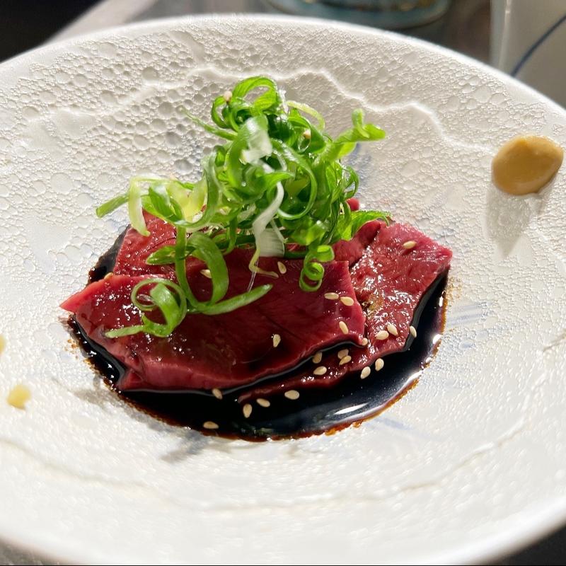 ハツ刺し(西木屋町 肉しん)