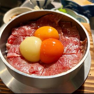 釜炊き和牛TKG(西木屋町 肉しん)