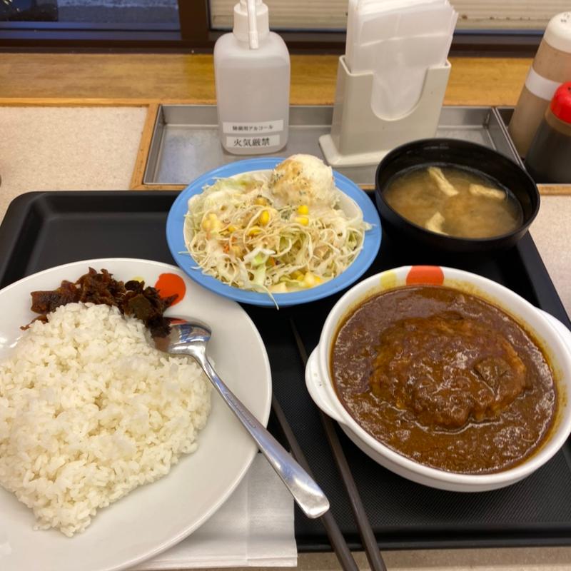 オリジナルハンバーグカレー生野菜セット(松屋 足立保塚店 )