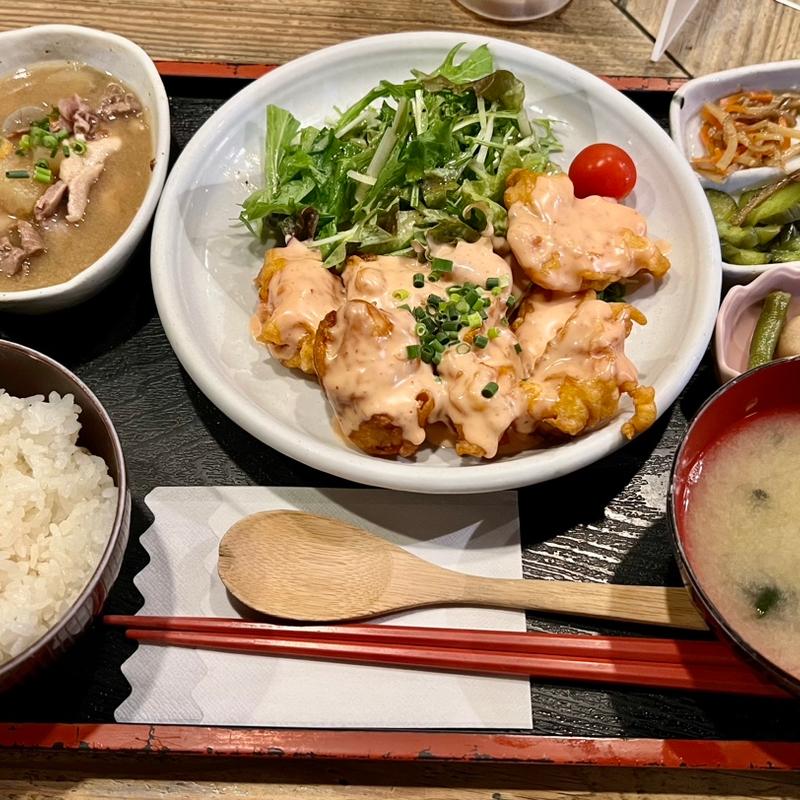 鶏ももの明太マヨネーズ和え(鳥一 外苑前店 （とりいち）)