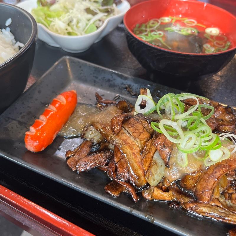 豚焼肉定食(宮崎郷土料理 どぎゃん 立売堀店)