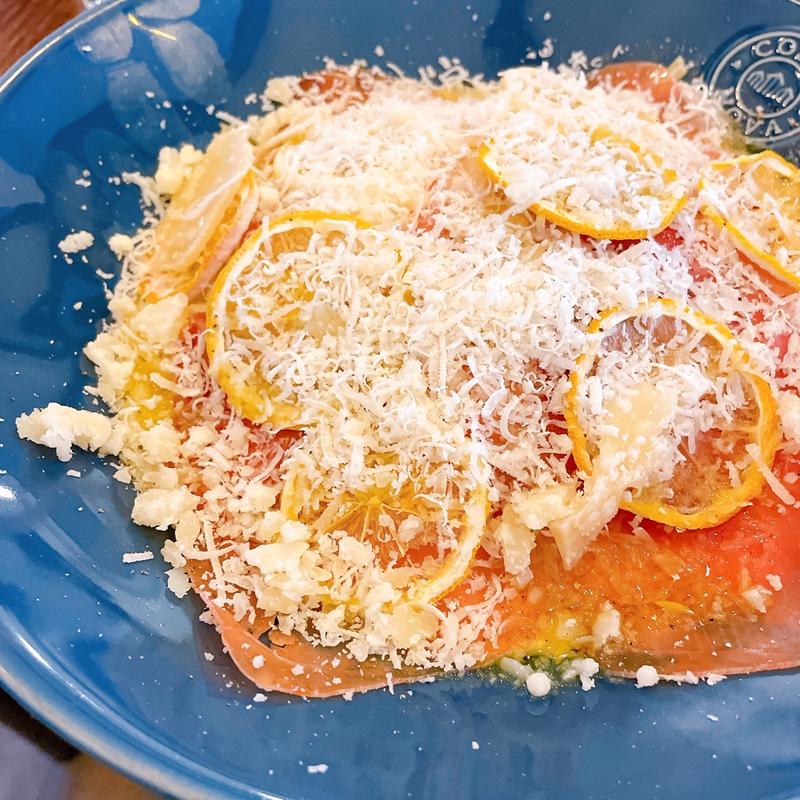 生ハムのレモンクリームパスタ(Light and Flaky pizza(ライトアンドフレイキーピッツァ))